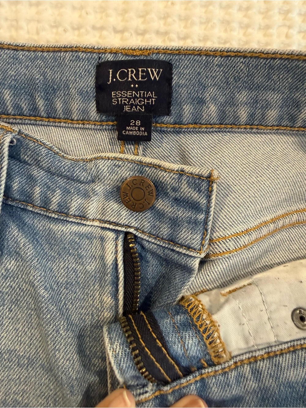J. Crew Light Blue Straight-Leg Denim Jeans